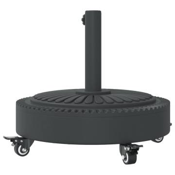 Parasol Base with Wheels for Ø38 / 48 mm Poles 27 kg Round