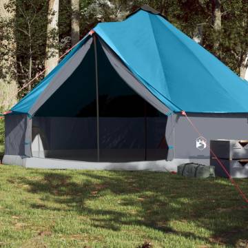 Family Tent Tipi 8-Person Blue Waterproof