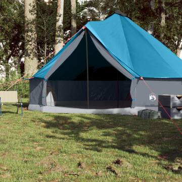 Family Tent Tipi 8-Person Blue Waterproof