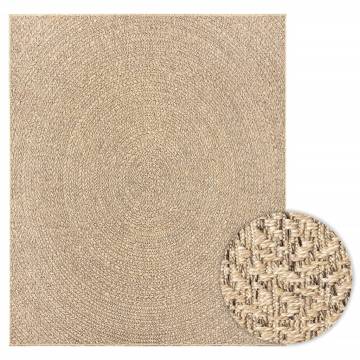 Rug ZIZUR 240x340 cm Jute Look Indoor and Outdoor