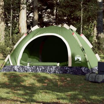 Camping Tent 4-Person Green Quick Release