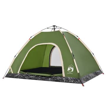 Camping Tent 4-Person Green Quick Release