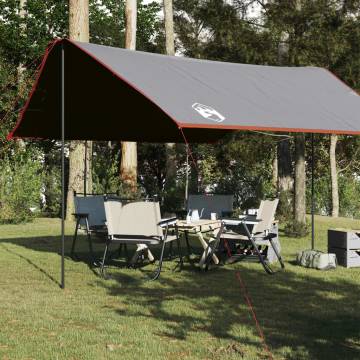 Camping Tarp Grey and Orange 430x380x210 cm Waterproof