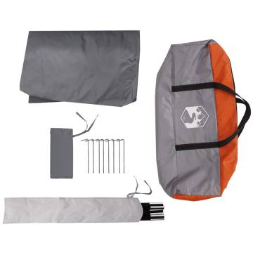 Camping Tarp Grey and Orange 430x380x210 cm Waterproof