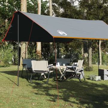 Camping Tarp Grey and Orange 460x305x210 cm Waterproof