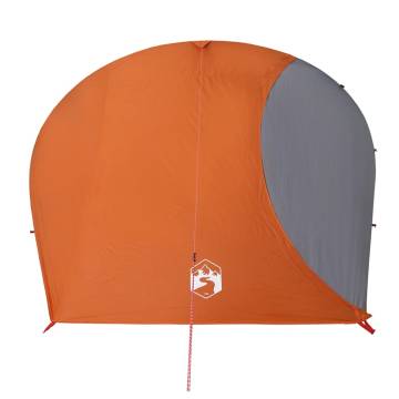 Camping Tent Dome 4-Person Grey and Orange Waterproof