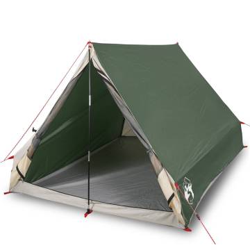 Camping Tent A-Frame 2-Person Green Waterproof