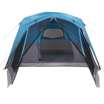 Family Tent with Porch 6-Person Blue Waterproof