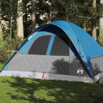 Family Tent Dome 6-Person Blue Waterproof