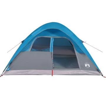 Family Tent Dome 6-Person Blue Waterproof