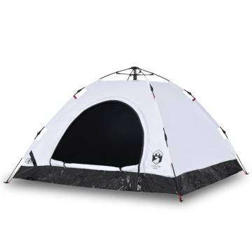 Camping Tent 5-Person White Blackout Fabric Quick Release