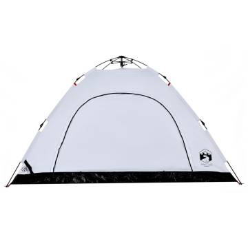 Camping Tent 5-Person White Blackout Fabric Quick Release