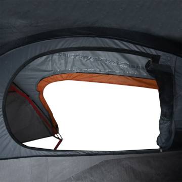 Camping Tent Dome 1-Person Grey and Orange Waterproof