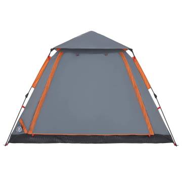 Camping Tent Dome 5-Person Grey and Orange Quick Release