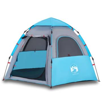 Camping Tent Cabin 4-Person Blue Quick Release