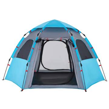 Camping Tent Cabin 4-Person Blue Quick Release