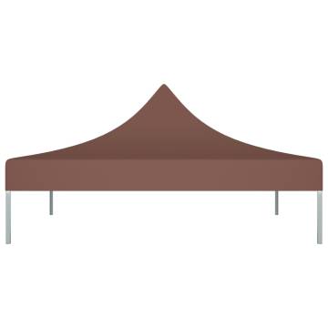 Party Tent Roof 2x2 m Brown 270 g/m²