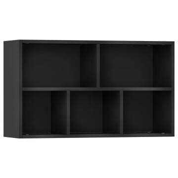 Book Cabinet/Sideboard Black 50x25x80 cm Engineered Wood