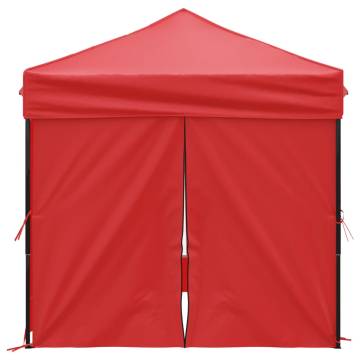 Folding Party Tent with Sidewalls Red 2x2 m