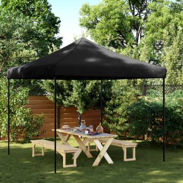 Foldable Party Tent Pop-Up Black 292x292x315 cm