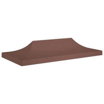 Party Tent Roof 6x3 m Brown 270 g/m²