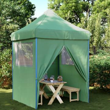 Foldable Party Tent Pop-Up with 4 Sidewalls Green