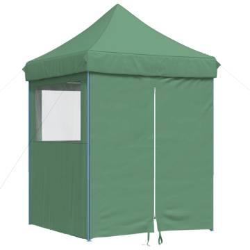 Foldable Party Tent Pop-Up with 4 Sidewalls Green