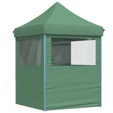 Foldable Party Tent Pop-Up with 4 Sidewalls Green