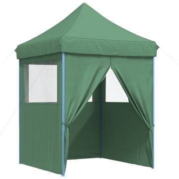 Foldable Party Tent Pop-Up with 4 Sidewalls Green