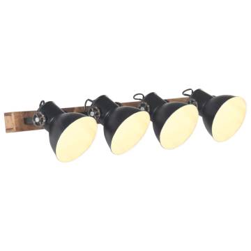 Industrial Wall Lamp Black 90x25 cm E27