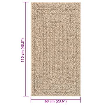 Rug ZIZUR 60x110 cm Jute Look Indoor and Outdoor