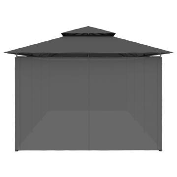 Gazebo with Curtains 600x298x270 cm Anthracite