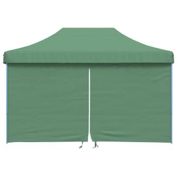 Foldable Party Tent Pop-Up with 4 Sidewalls Green