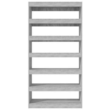 Book Cabinet/Room Divider Grey Sonoma 100x30x198 cm Engineered wood