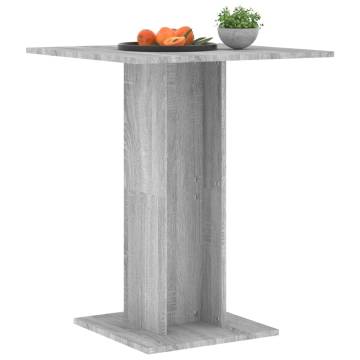 Bistro Table Grey Sonoma 60x60x75 cm Engineered Wood