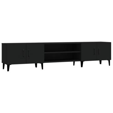 TV Cabinet Black 180x31.5x40 cm Engineered Wood