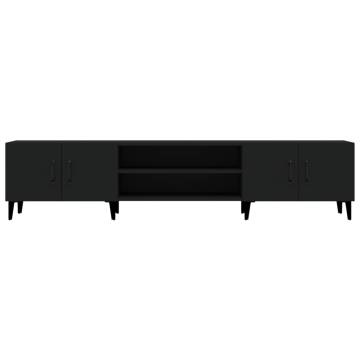 TV Cabinet Black 180x31.5x40 cm Engineered Wood