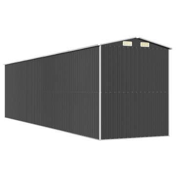 Garden Shed Anthracite 192x772x223 cm Galvanised Steel