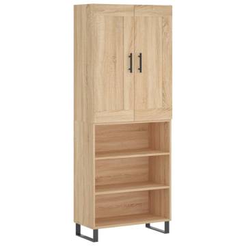 Highboard Sonoma Oak 69.5x34x180 cm Engineered Wood