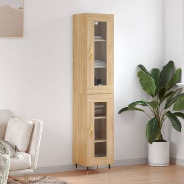 Highboard Sonoma Oak 34.5x34x180 cm Engineered Wood