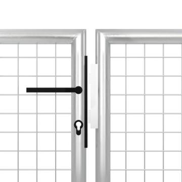 Garden Gate Steel 500x100 cm Silver