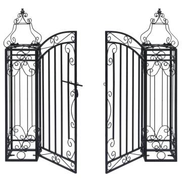 Ornamental Garden Gate Wrought Iron 122x20.5x100 cm