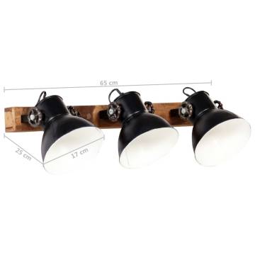 Industrial Wall Lamp Black 65x25 cm E27