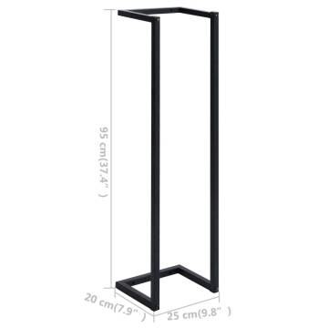 Towel Rack Black 25x20x95 cm Iron