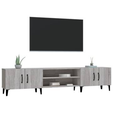 TV Cabinet Grey Sonoma 180x31.5x40 cm Engineered Wood