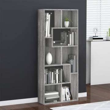 Book Cabinet Grey Sonoma 67x24x161 cm Engineered Wood