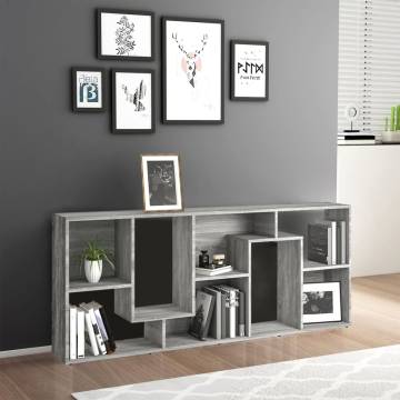 Book Cabinet Grey Sonoma 67x24x161 cm Engineered Wood