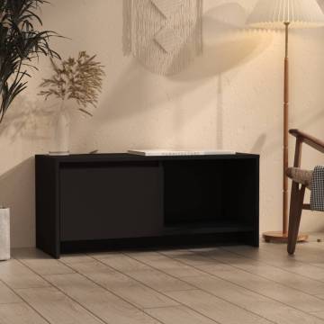 TV Cabinet Black 90x35x40 cm Engineered Wood