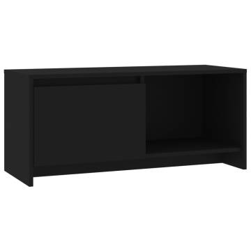 TV Cabinet Black 90x35x40 cm Engineered Wood