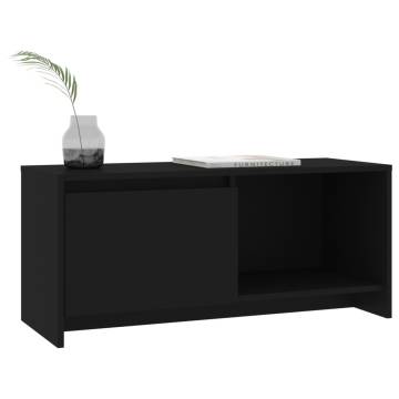 TV Cabinet Black 90x35x40 cm Engineered Wood